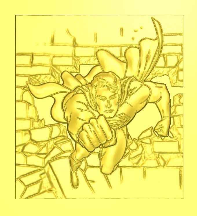 Superman CNC  3D print model_6