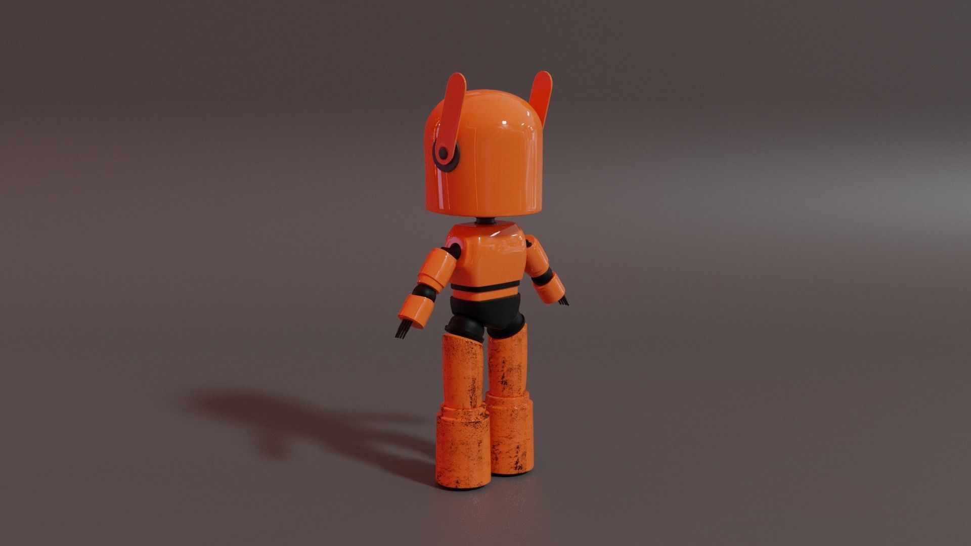 Robot orange 3D model_3