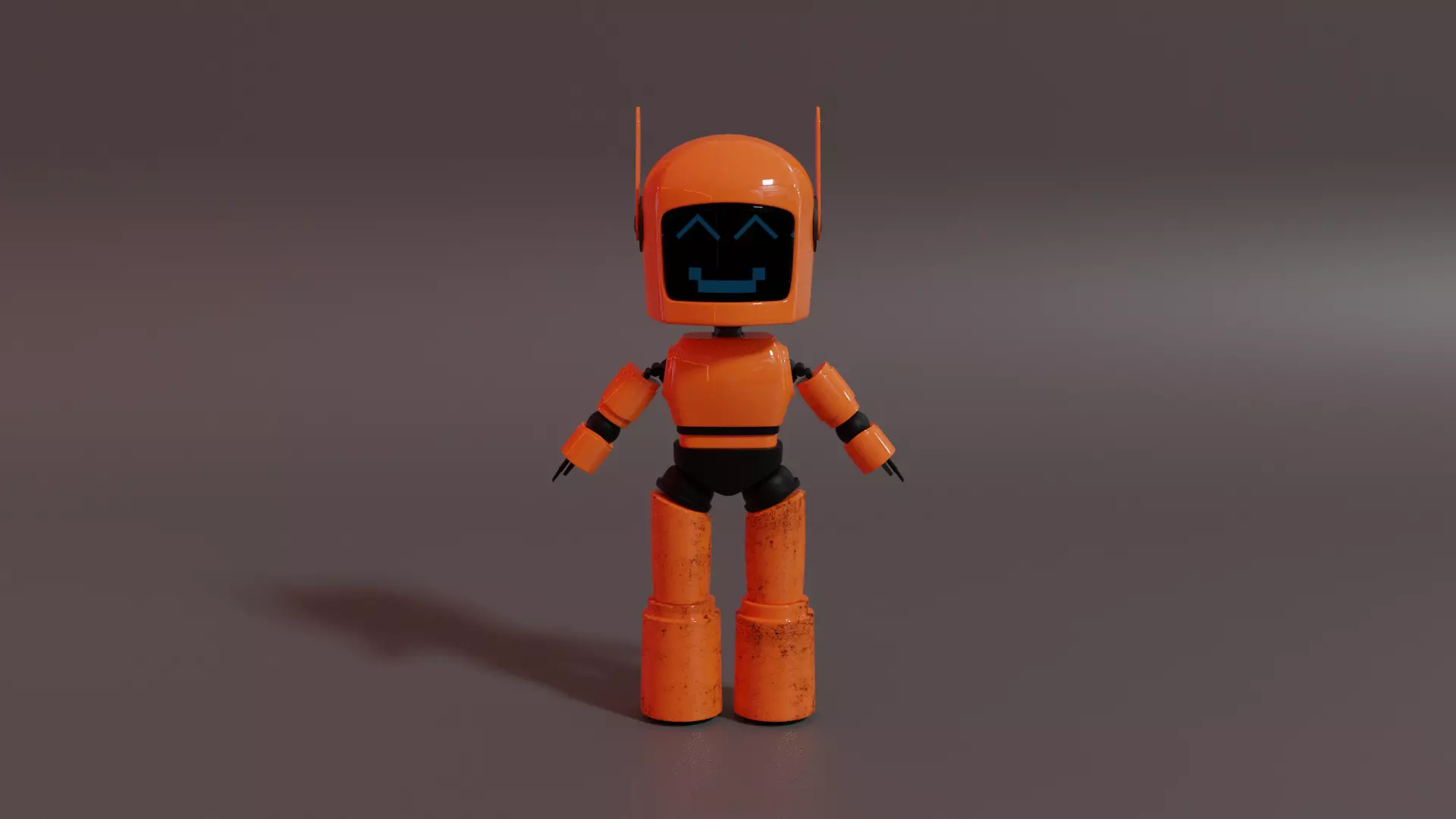 Robot orange 3D model_0