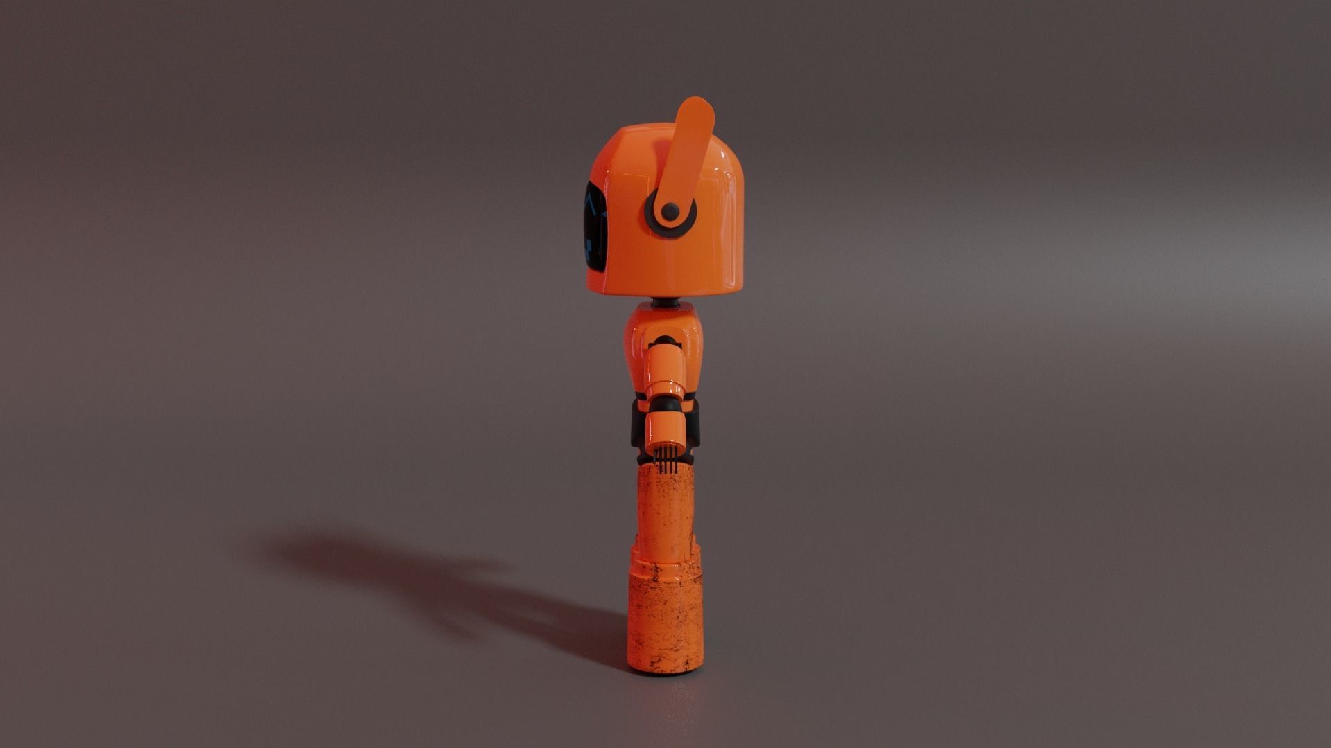 Robot orange 3D model_2