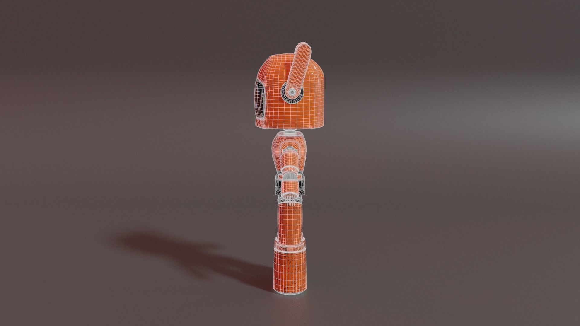 Robot orange 3D model_6