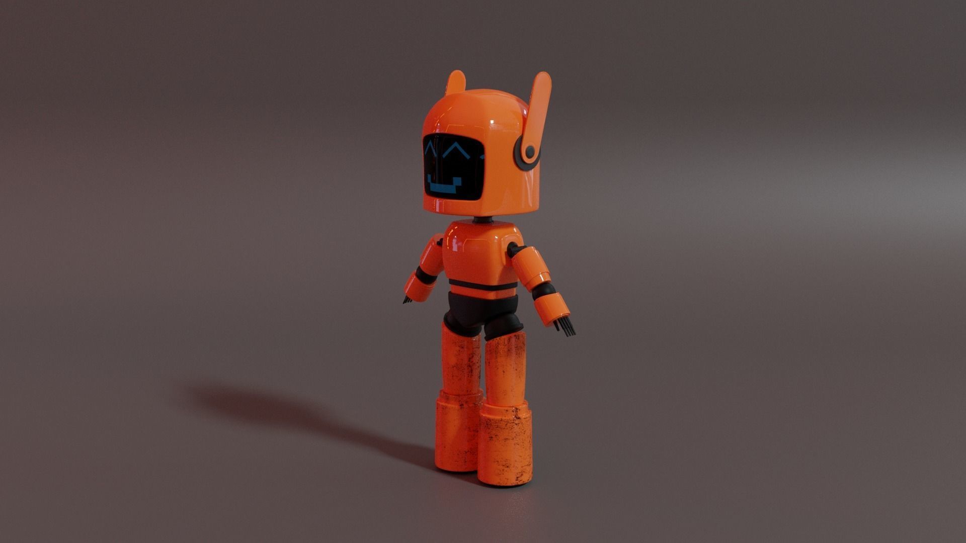 Robot orange 3D model_1