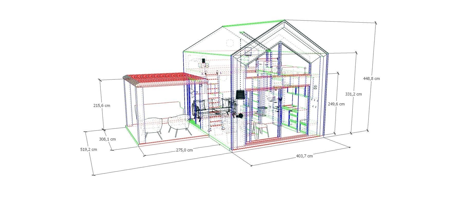 tiny house mini camping VITA  Bled master plan Low-poly 3D model_28