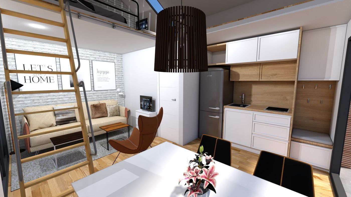 tiny house mini camping VITA  Bled master plan Low-poly 3D model_26