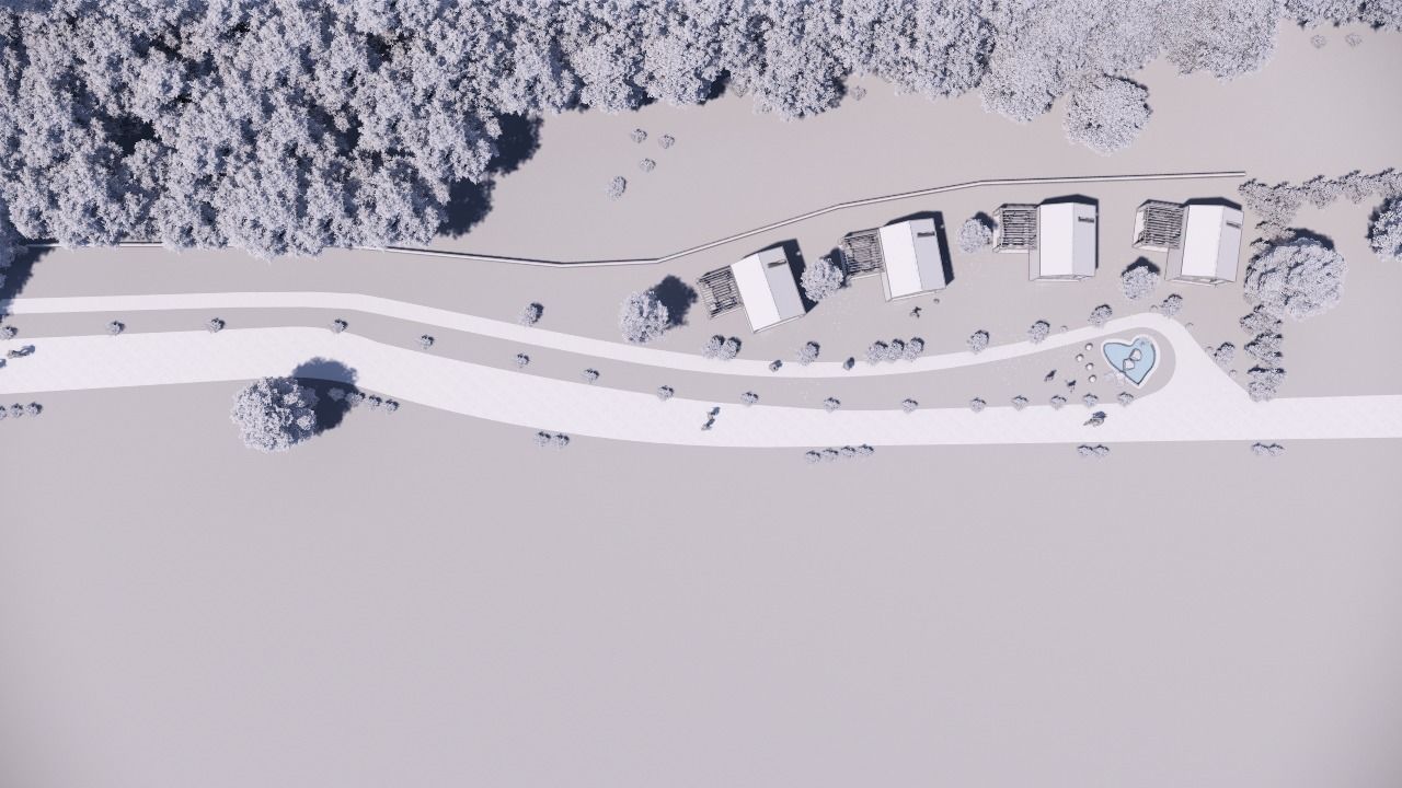 tiny house mini camping VITA  Bled master plan Low-poly 3D model_25