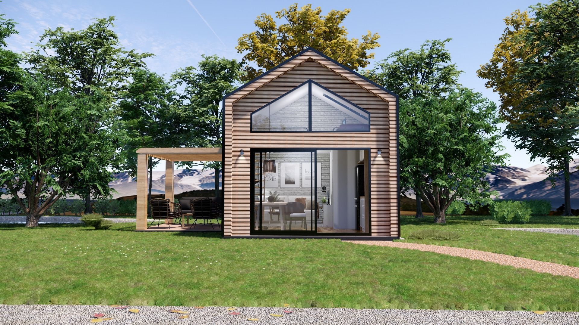 tiny house mini camping VITA  Bled master plan Low-poly 3D model_9