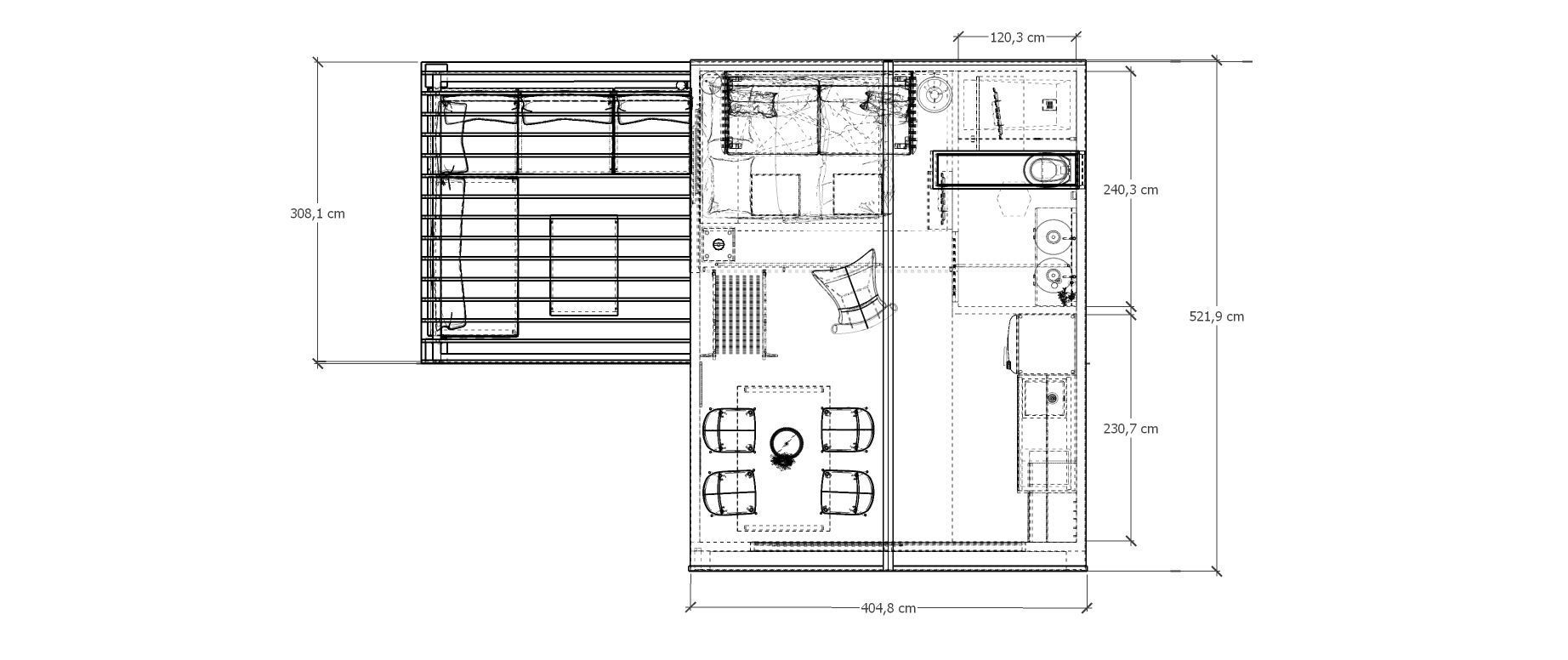 tiny house mini camping VITA  Bled master plan Low-poly 3D model_35