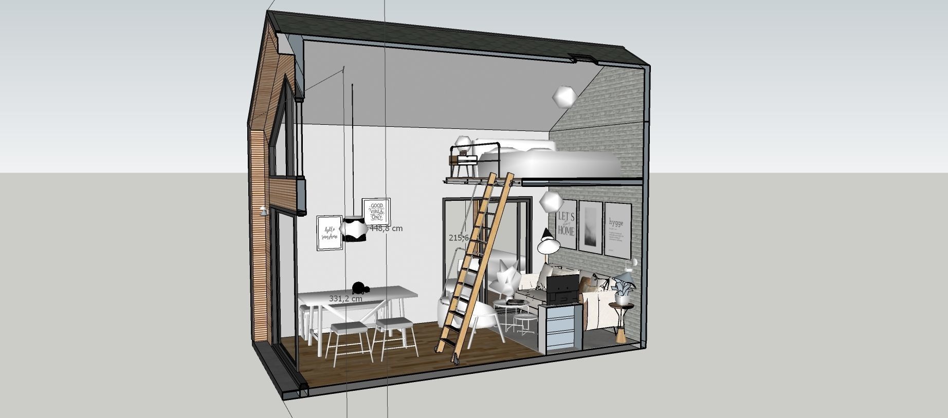 tiny house mini camping VITA  Bled master plan Low-poly 3D model_33