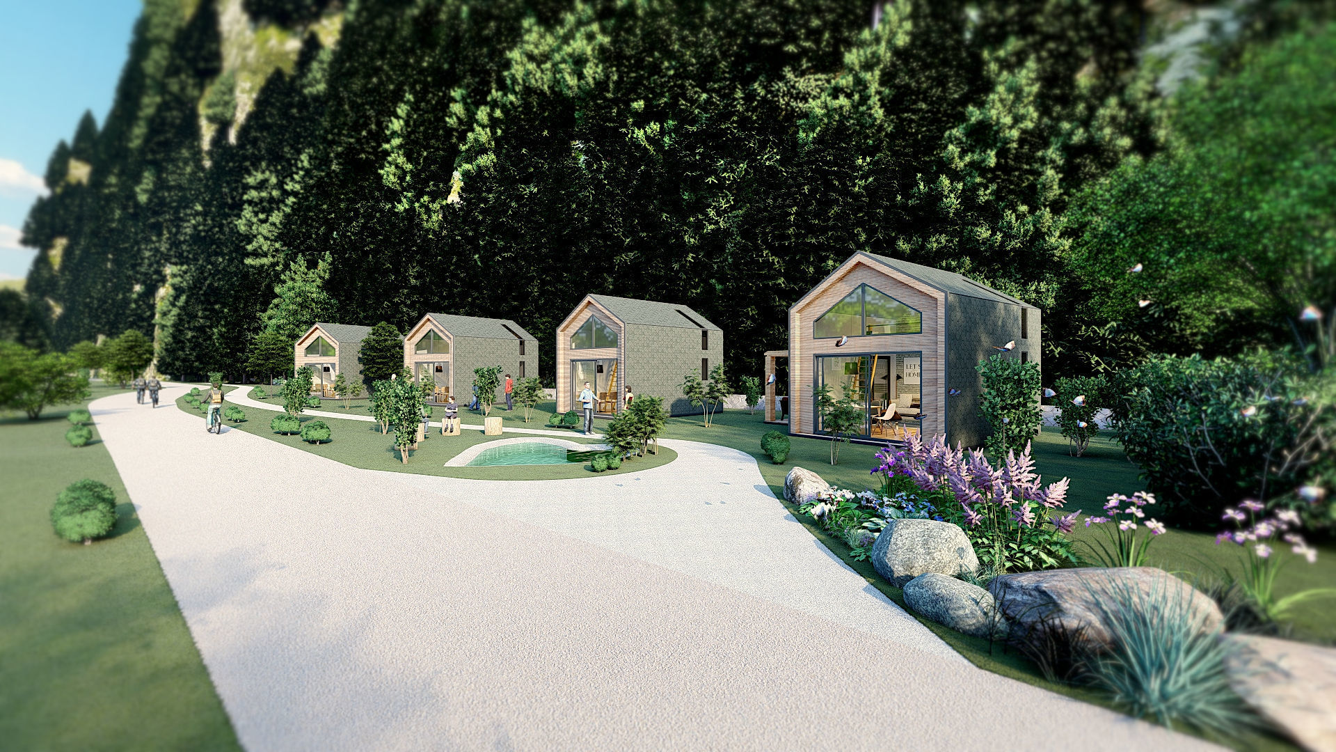 tiny house mini camping VITA  Bled master plan Low-poly 3D model_18