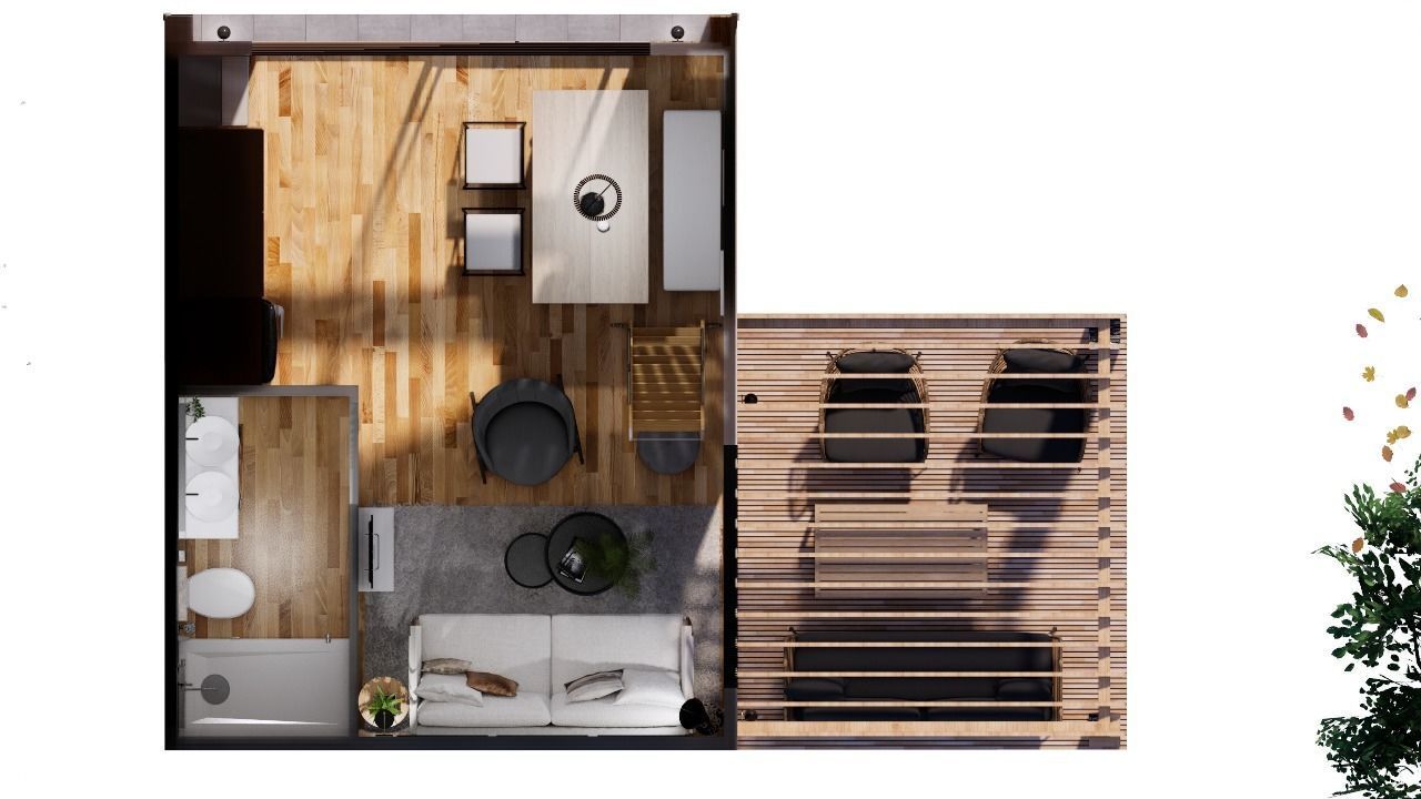 tiny house mini camping VITA  Bled master plan Low-poly 3D model_7