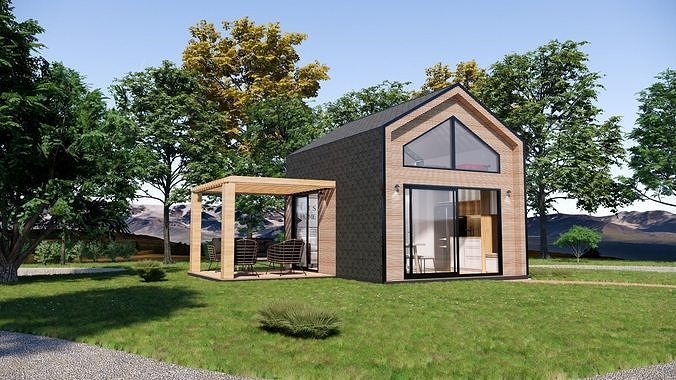 tiny house mini camping VITA  Bled master plan Low-poly 3D model