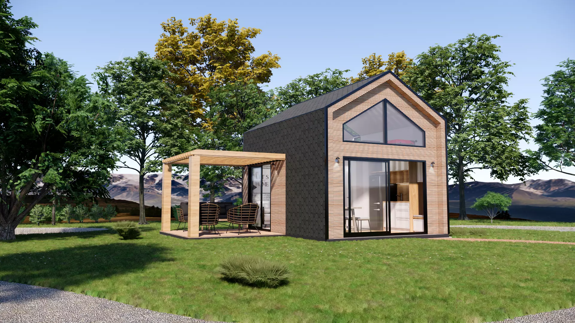 tiny house mini camping VITA  Bled master plan Low-poly 3D model_0