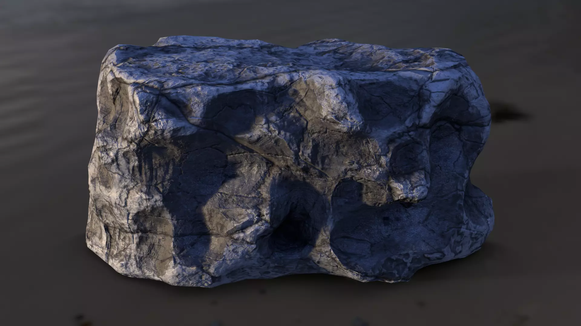 Alien Procedural Low Poly Rock - PBR Game Ready with 4k textures Low-poly 3D model