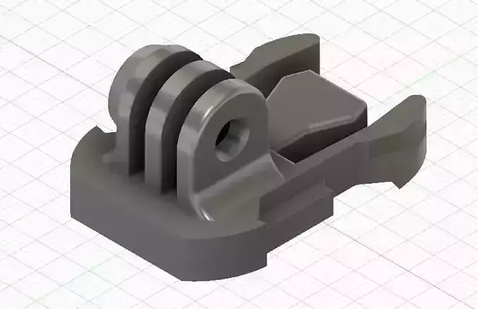 Action camera mount 3D print model