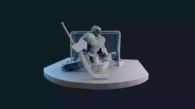 HOCKEY GOALIE POSE 4 MODEL NO TEXTURE 3D print model