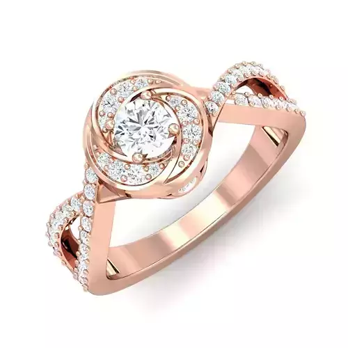 SWAZ15LR rose gold engagement ring with diamonds