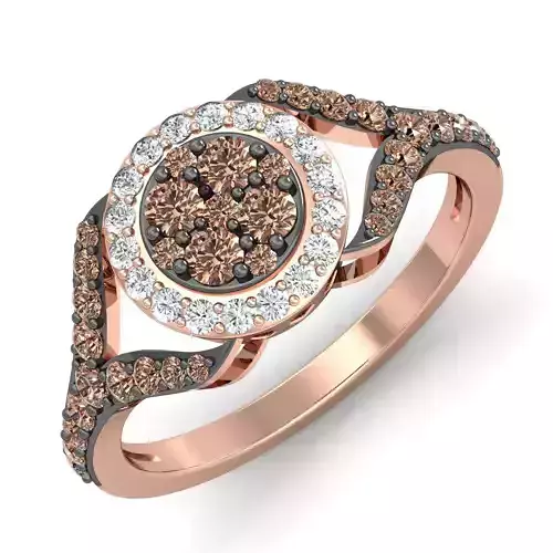 SWAZ13LR rose gold ring with diamonds