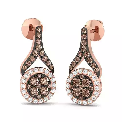 SWAZ13ER diamond earrings in rose gold