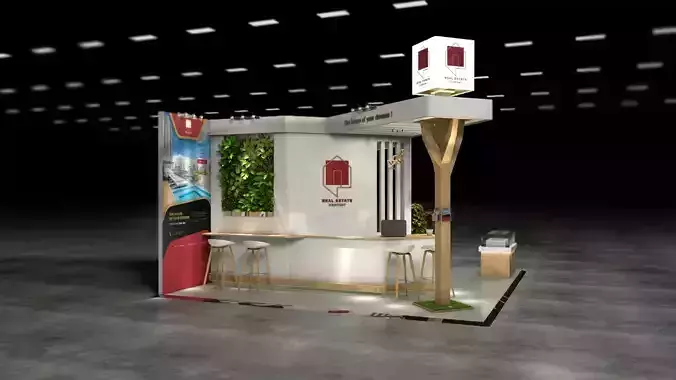 real estate exhibition stand vip area 6mx6m