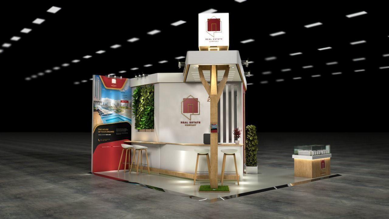 real estate exhibition stand vip area 6mx6m 3D model | CGTrader