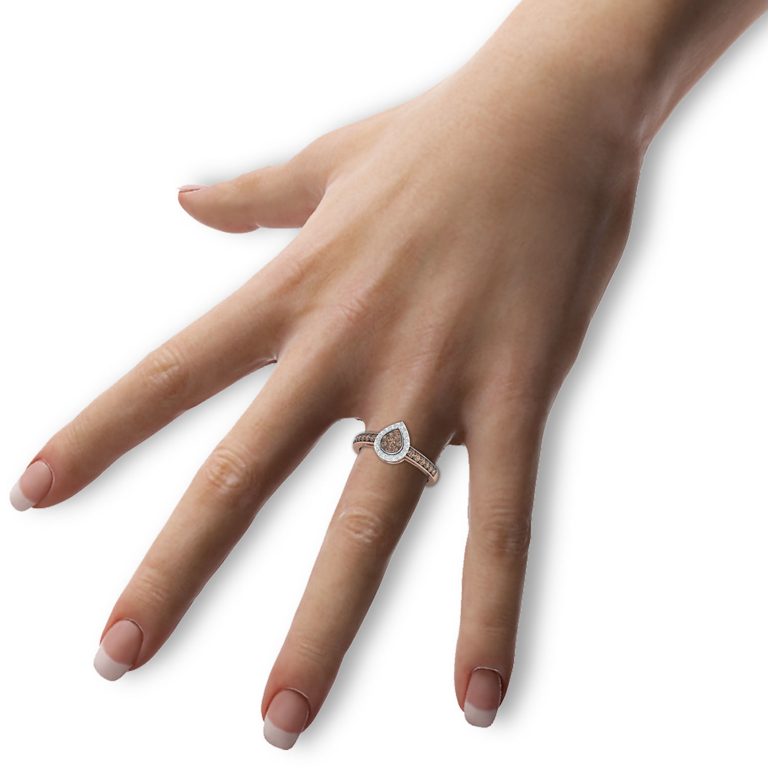 SWAZ12LR diamond ring in rose gold 3D print model_4