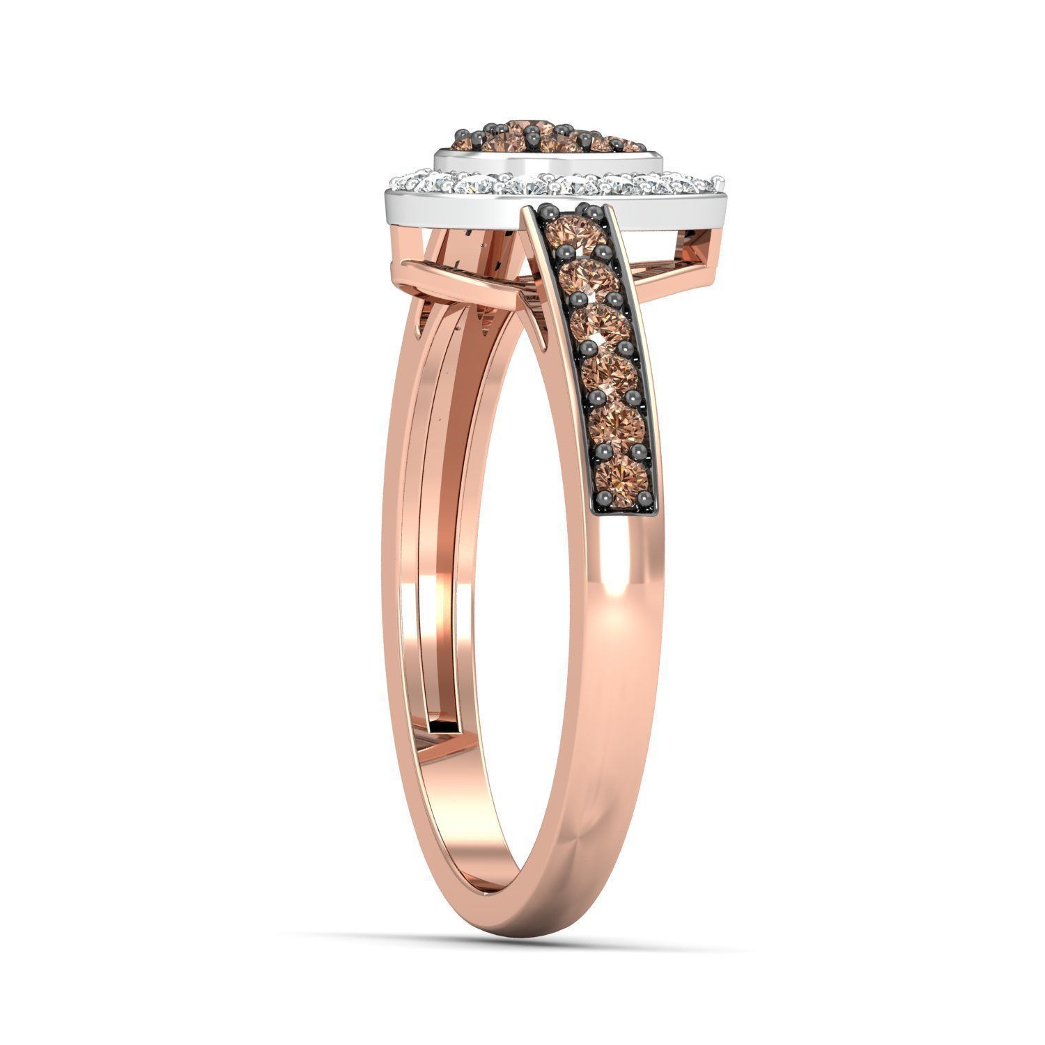 SWAZ12LR diamond ring in rose gold 3D print model_3