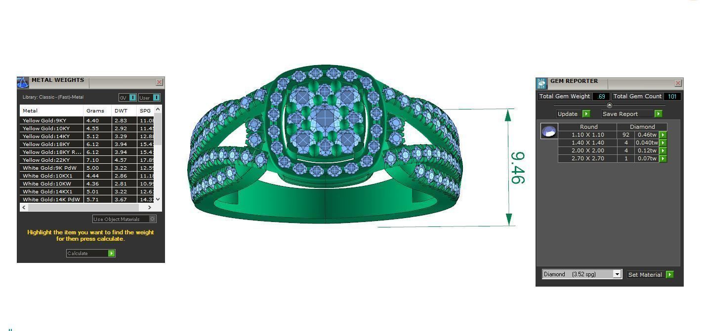 SWAZ06LR engagement ring in rose gold with diamonds 3D print model_5