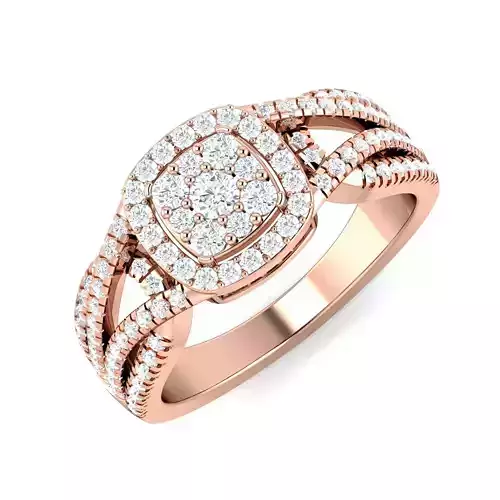 SWAZ06LR engagement ring in rose gold with diamonds