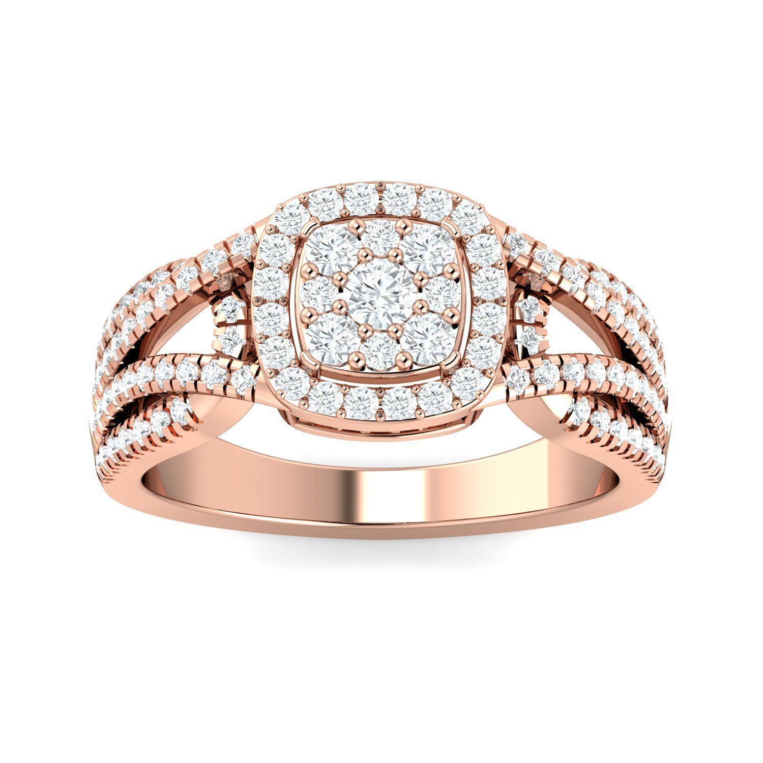 SWAZ06LR engagement ring in rose gold with diamonds 3D print model_1