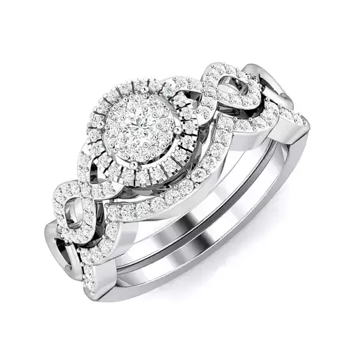 SWAZ04LR bridal ring set with diamonds