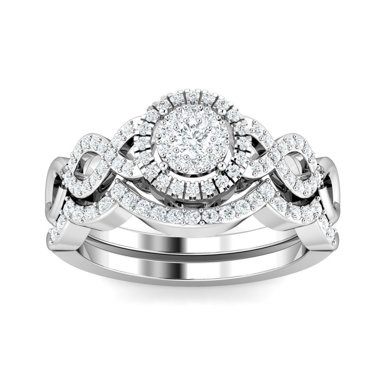 SWAZ04LR bridal ring set with diamonds 3D print model_1