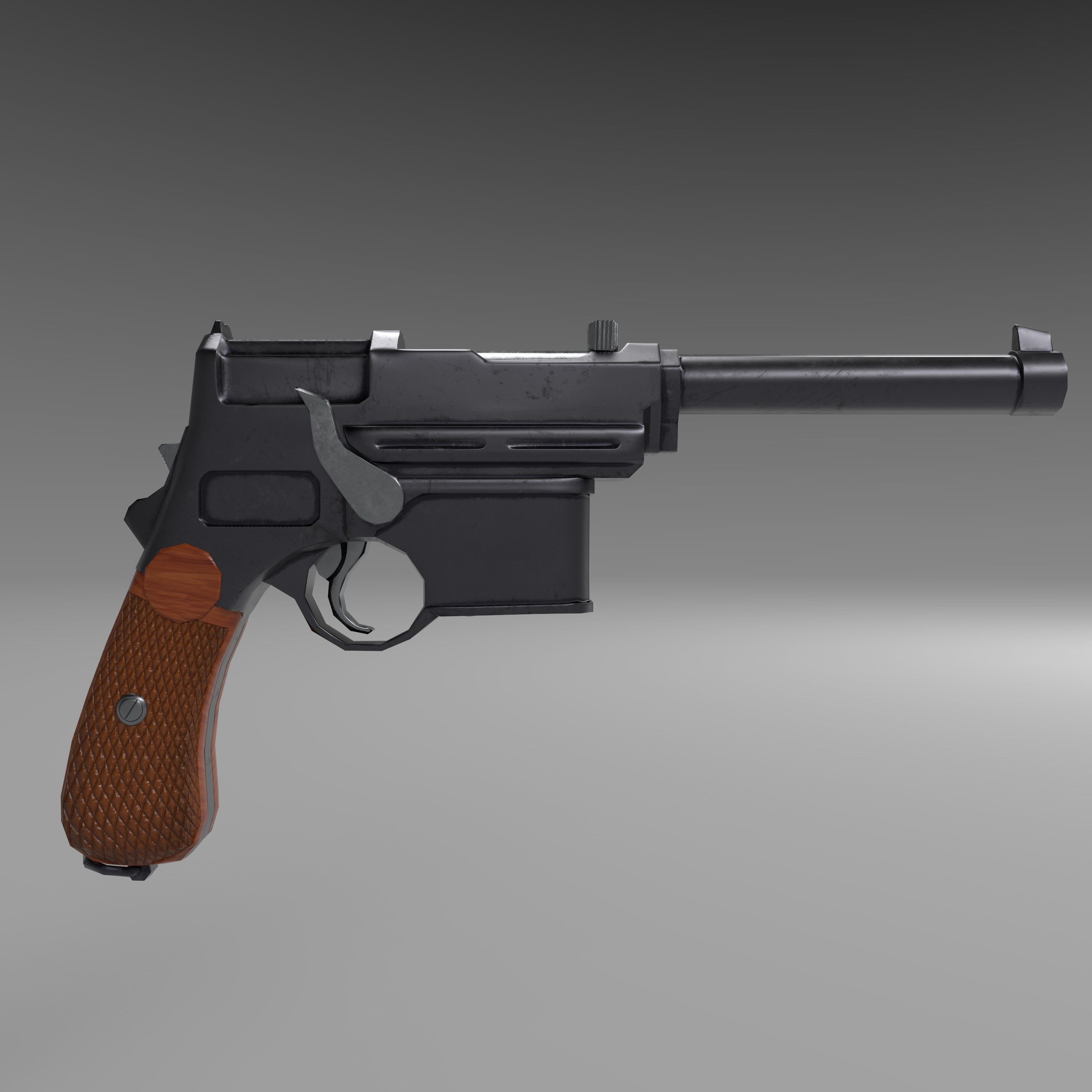 Mannlicher M1903 Low-poly 3D model_9