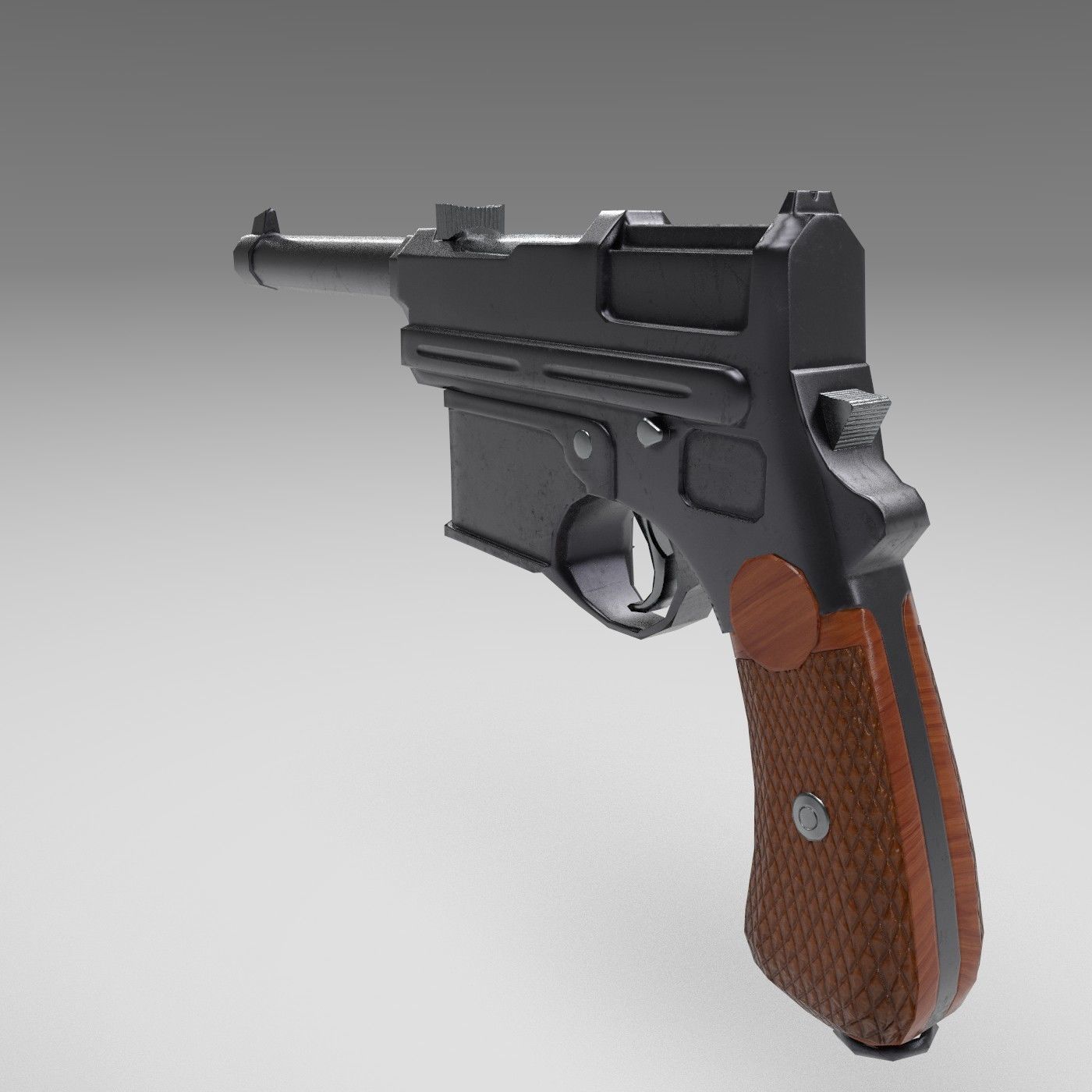 Mannlicher M1903 Low-poly 3D model_2