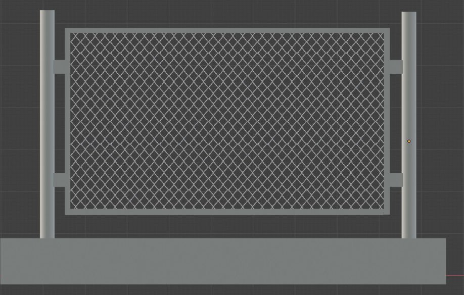 Mesh wall Low-poly 3D model_2