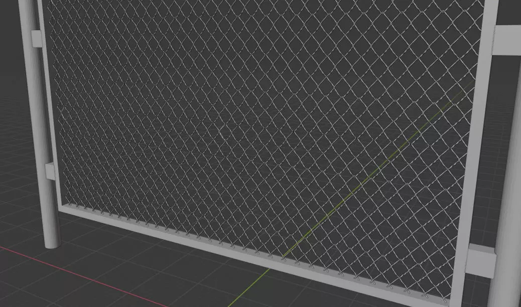 Mesh wall Low-poly 3D model_0