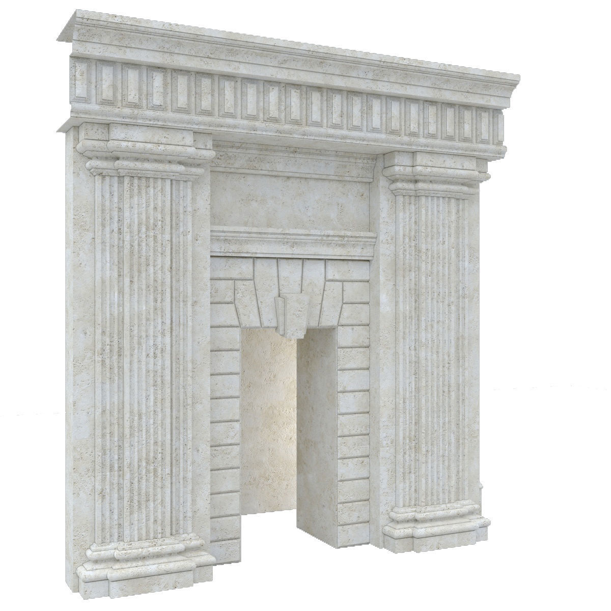 Classic Architecture Door 3D model_3
