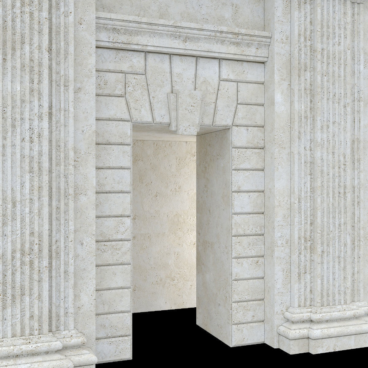 Classic Architecture Door 3D model_4