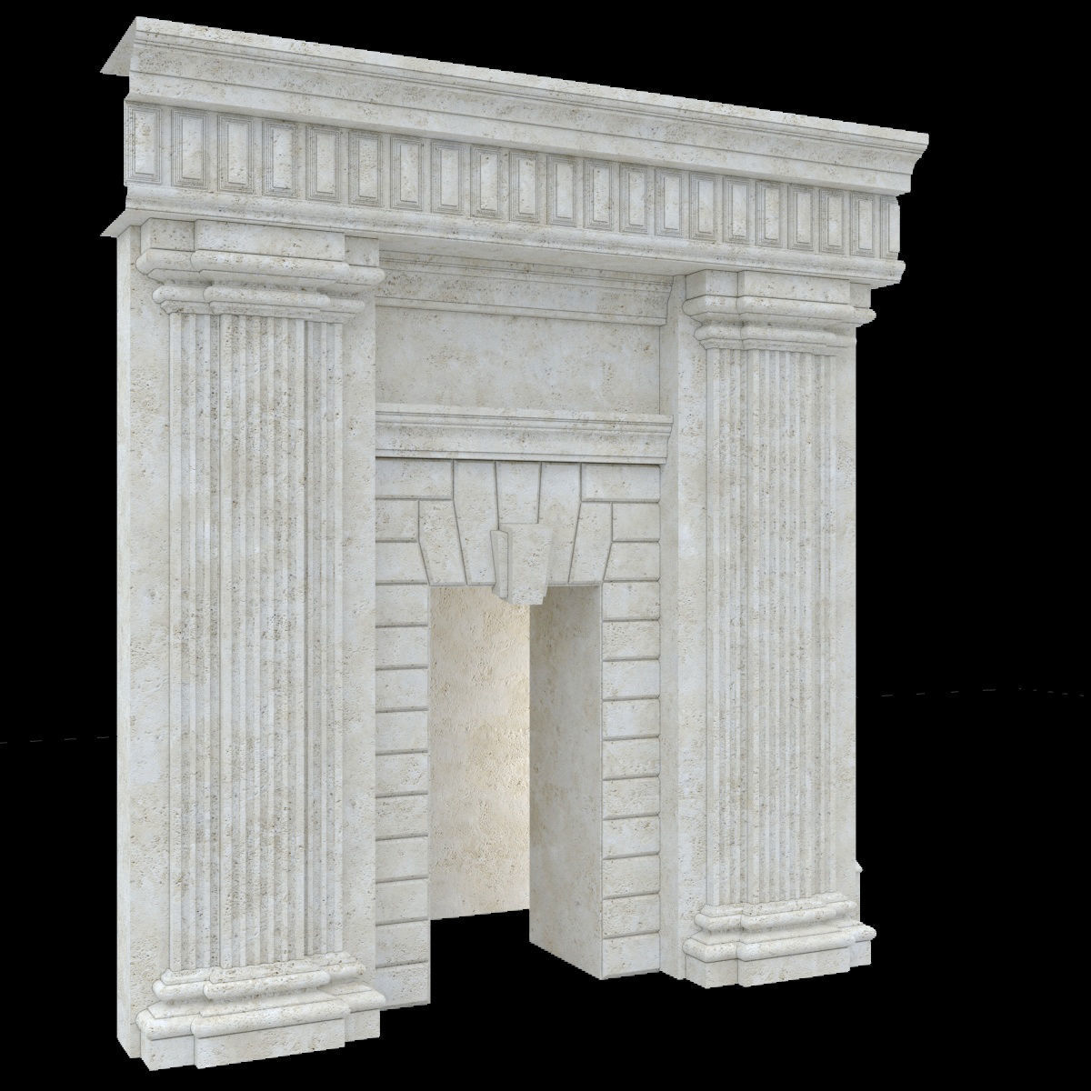 Classic Architecture Door 3D model_1