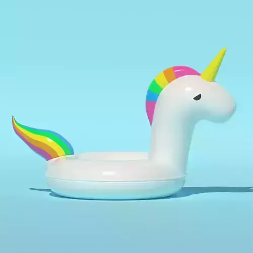 Unicorn Inflatable Swim ring  3D model
