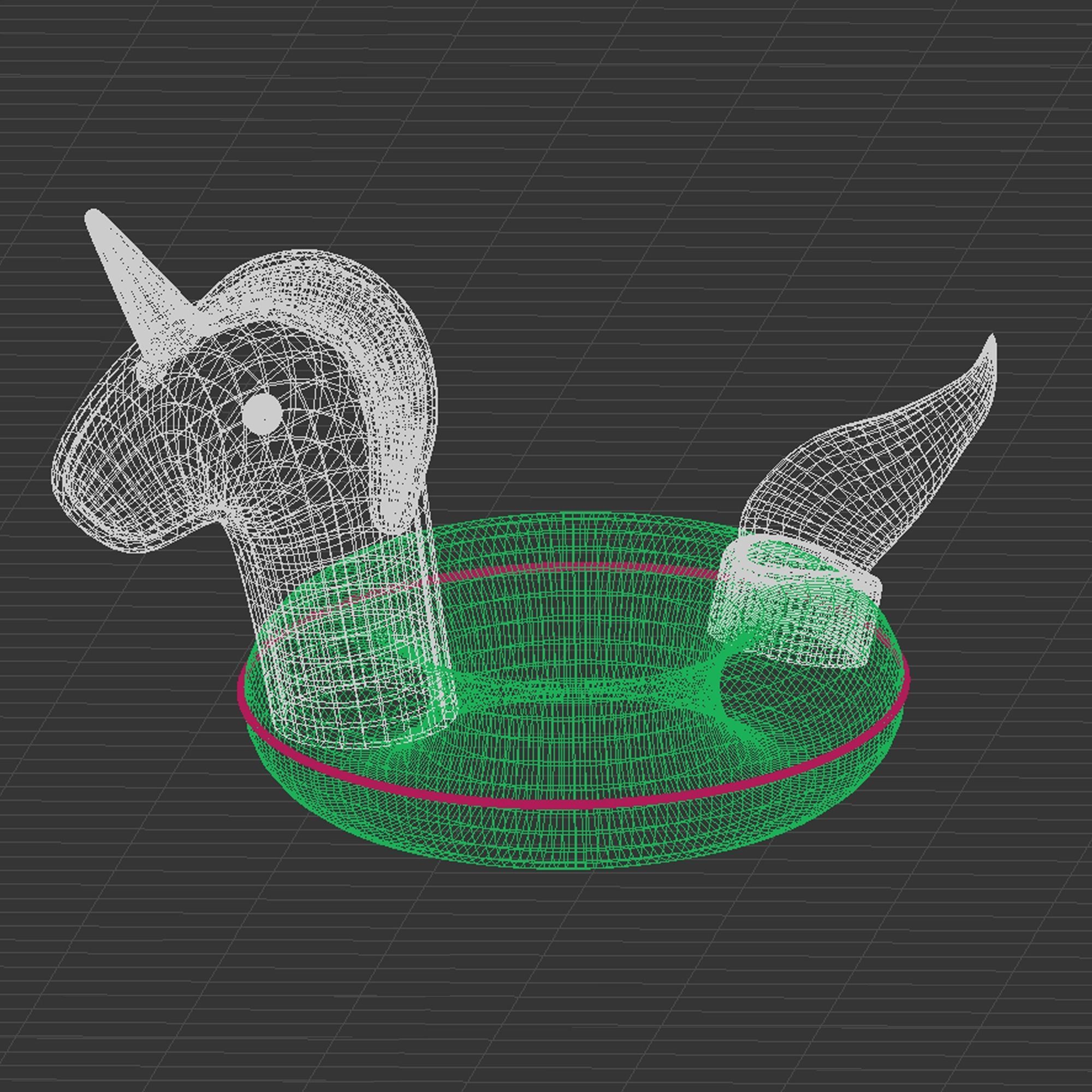 Unicorn Inflatable Swim ring  3D model_4