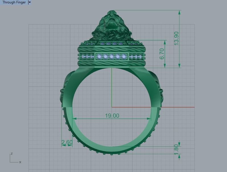 Lion Ring for men 3D print model_4