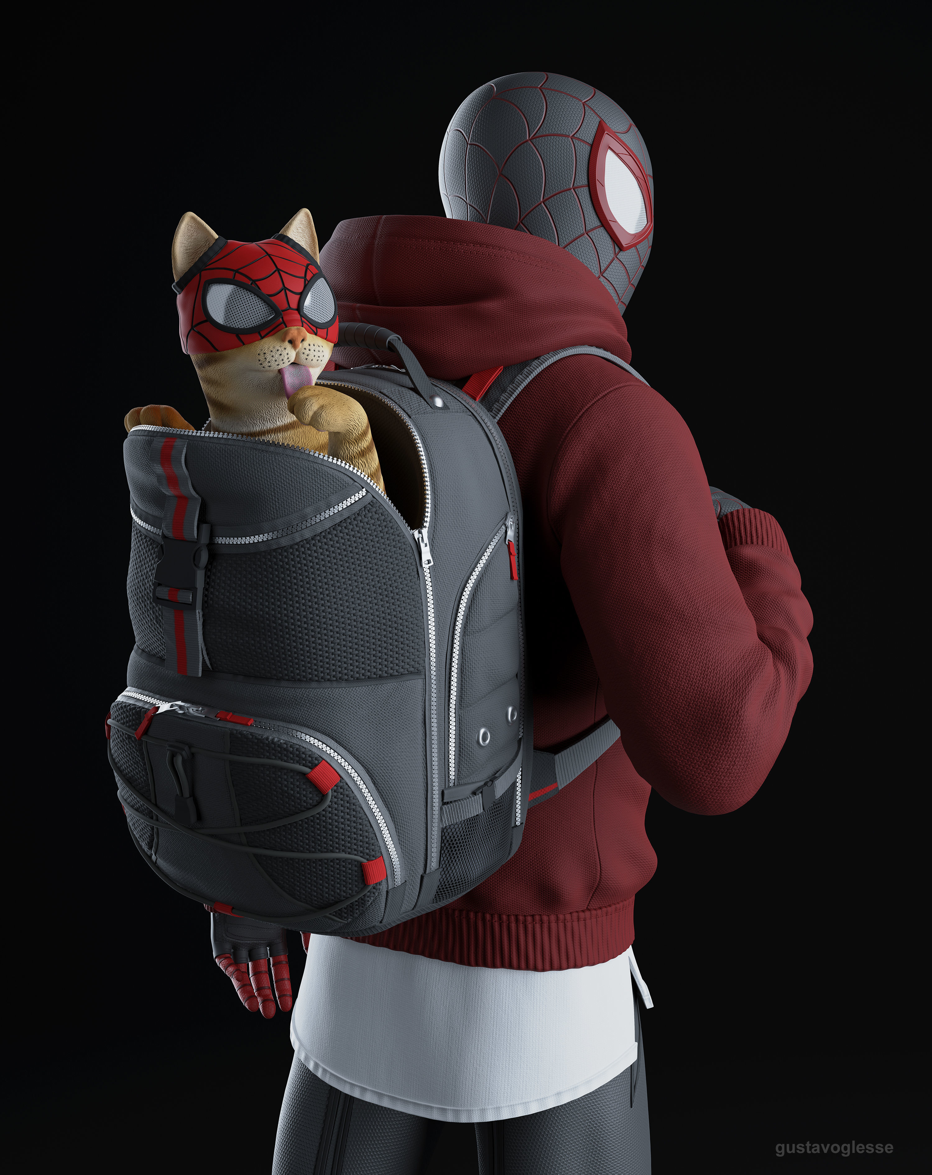 Spider-Man Miles Morales - Statue 3D print model_2