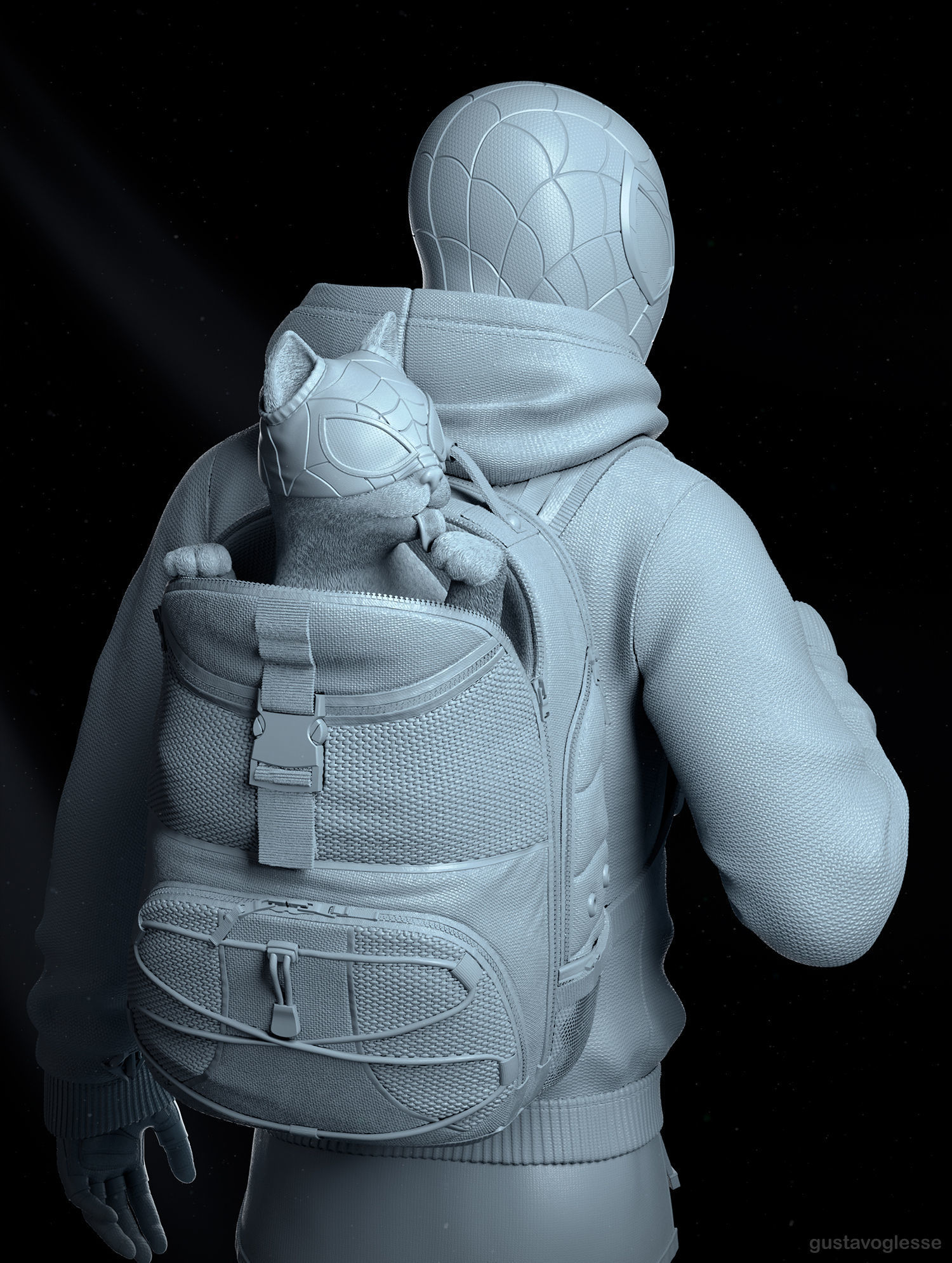 Spider-Man Miles Morales - Statue 3D print model_13