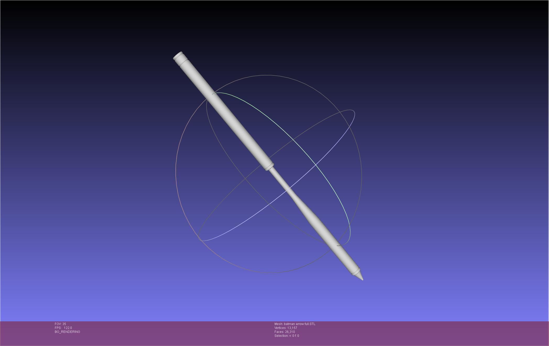 Batman Arrow Basic Model 3D print model_43