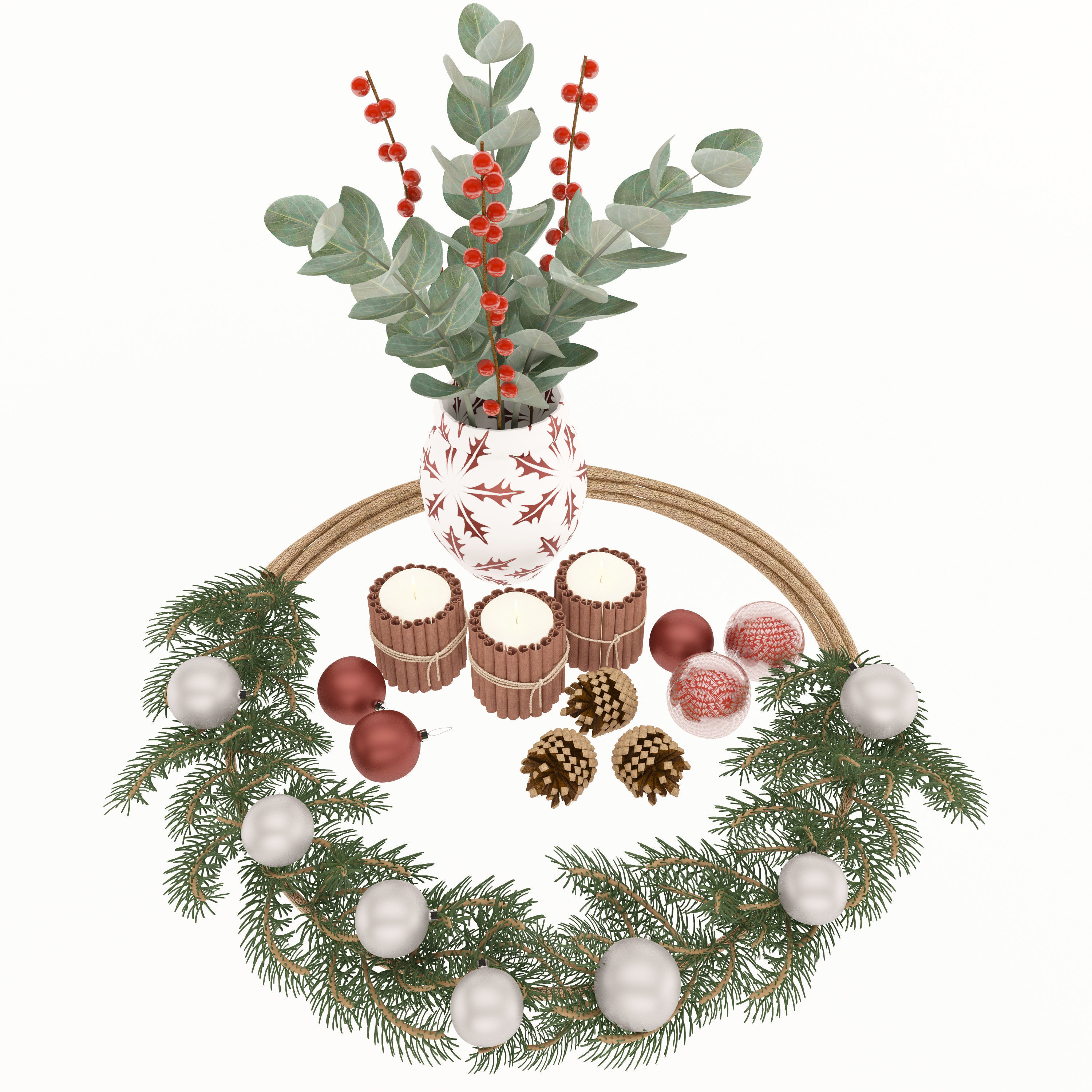 Christmas decor  3D model_1
