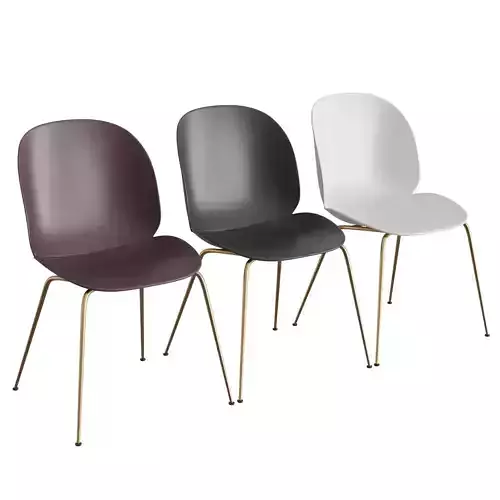 Beetle Dining Chair Un-Upholstered Conic Base