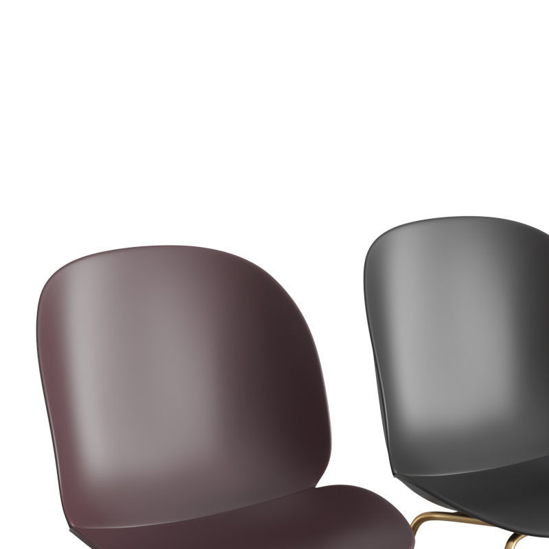 Beetle Dining Chair Un-Upholstered Conic Base 3D model_1