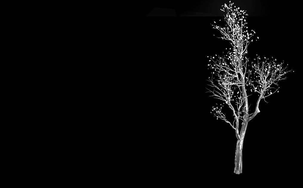 Big tree-plant-wood 02 3D model_2