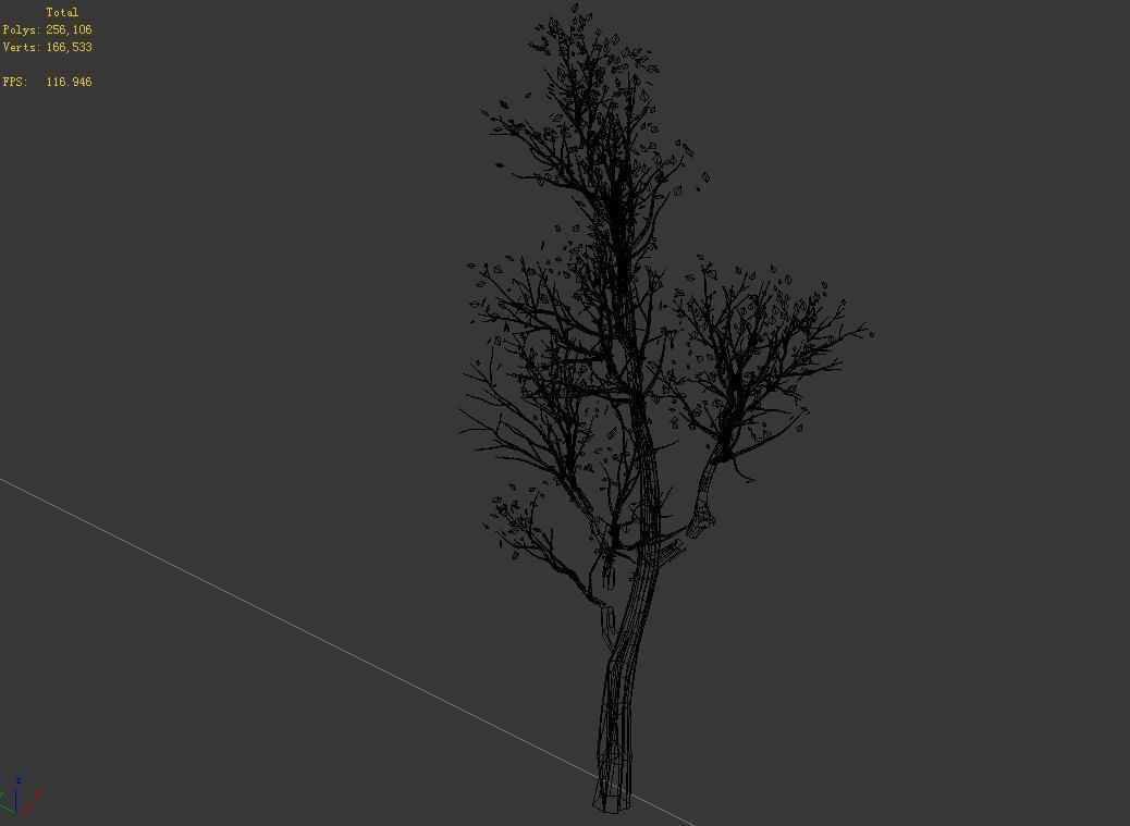Big tree-plant-wood 02 3D model_3