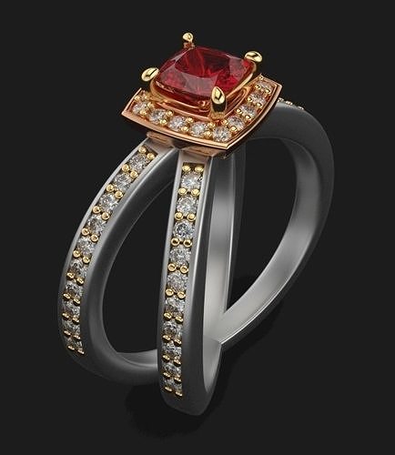 Criss Cross Ring 3D print model